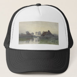 Boné Boer Homes na água na névoa matinal