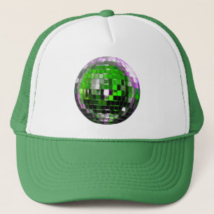 Boné Bola de Disco Metálico Verde