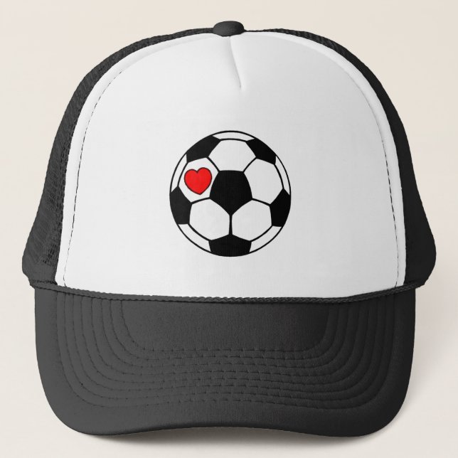 Boné Bola de futebol (coração vermelho) (Frente)