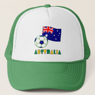 Boné Bola de Futebol e Bandeira Australiana