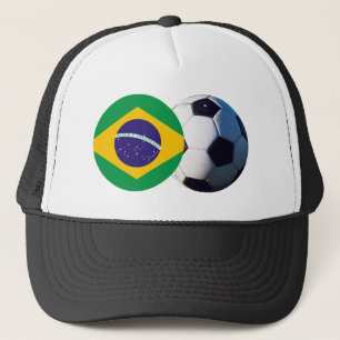Boné Bola de Futebol e Bandeira do Brasil no MUSEU Zazz