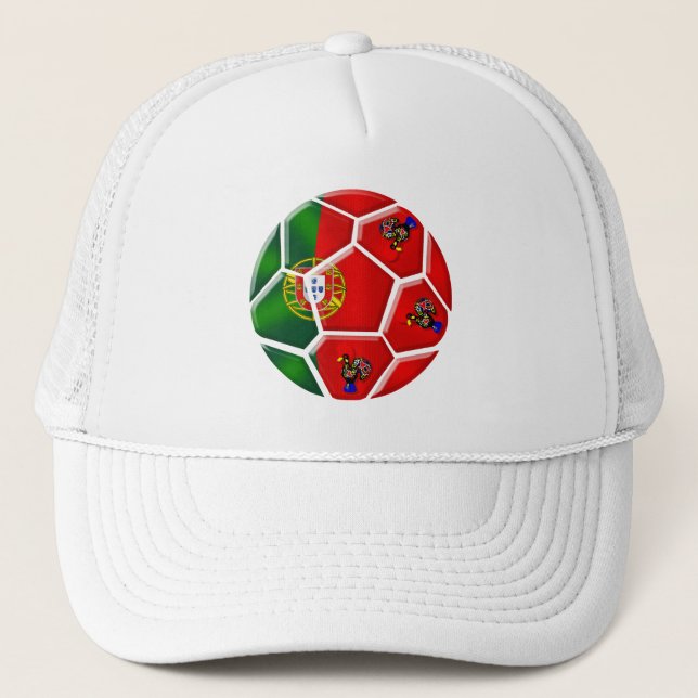 Boné Bola de futebol portuguesa da bandeira para (Frente)