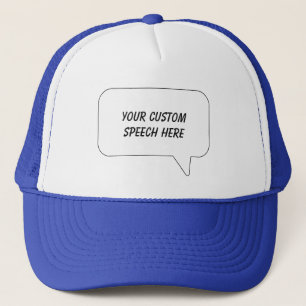 Boné Bolha de Voz de Texto Personalizado