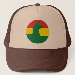 Boné Bolívia Llama Alpaca Bandeira Animal da Bolívia