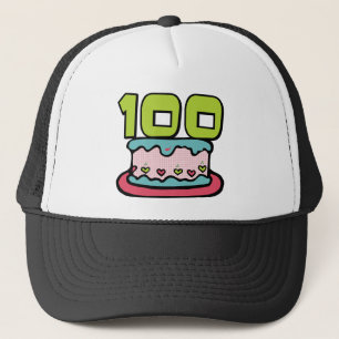 Boné Bolo de aniversário das pessoas de 100 anos