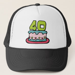 Boné Bolo de aniversário das pessoas de 40 anos