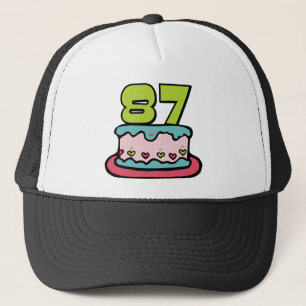 Boné Bolo de aniversário de 87 anos