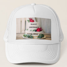 Bolo de Rosa Vermelha Doce com Nome Aqui Feliz Ani