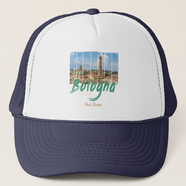 Boné Bolonha Emilia-Romagna Itália vintage souvenir (Frente)