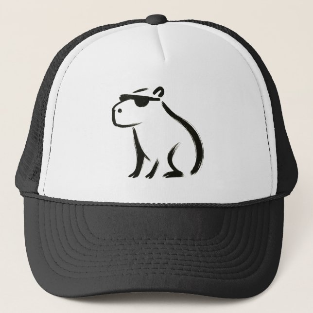 Boné Bolsa Tote de Design de Pincel de Tinta Capivara R (Frente)