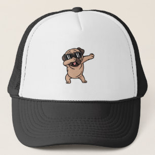 Boné Bom humor Pug com óculos escuros