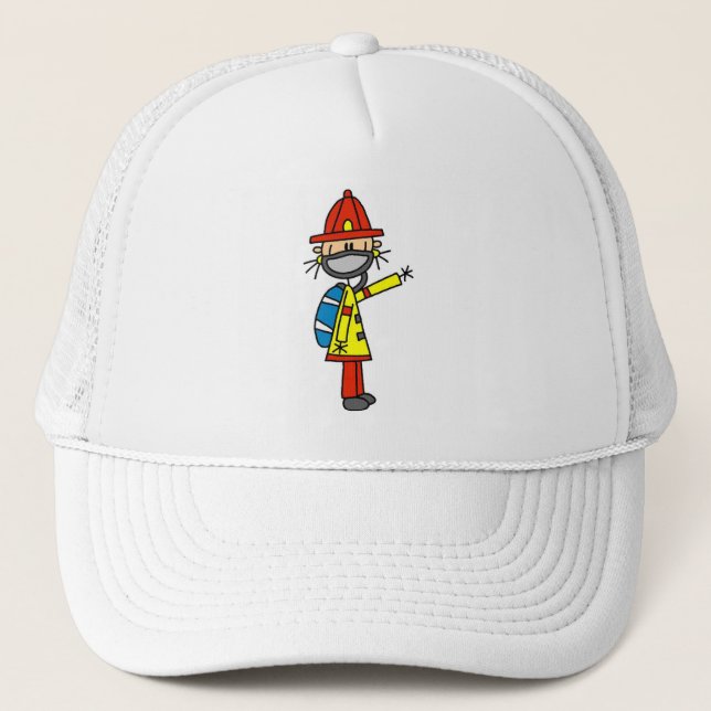 Boné Bombeiro de Palito com Chapéu de Máscara (Frente)
