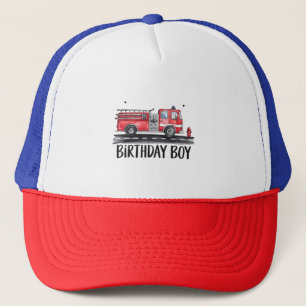 Boné Bombeiros de caminhão O aniversário da família Boy