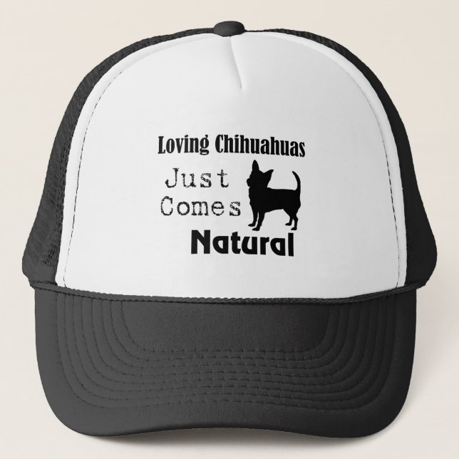 Boné Boné/Capuz de Quem Ama Chihuahuas Vem Naturalmente (Frente)