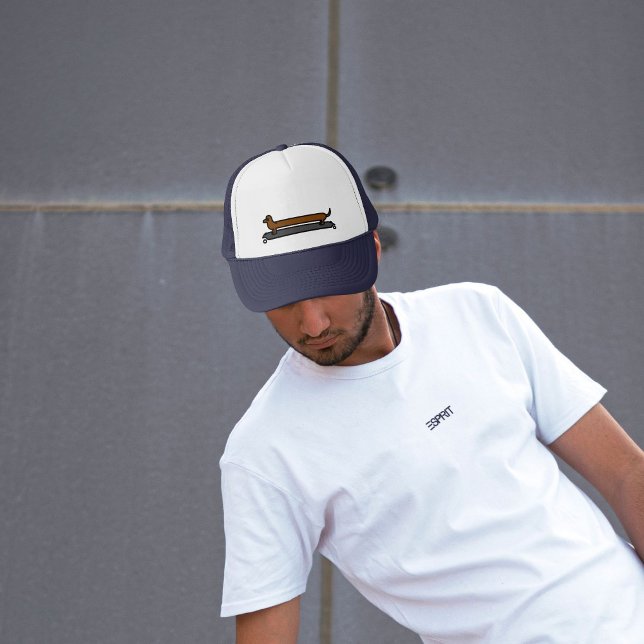 Boné Boné/ chapéu de caminhoneiro dachshund (Looking cool in your dachshund hat)