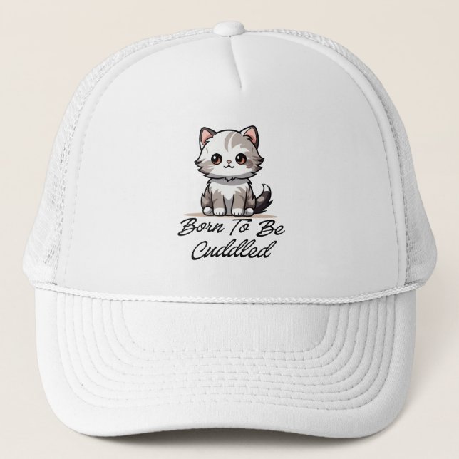 Boné "Boné de Caminhoneiro de Gatinho Fofo para Abraçar (Frente)