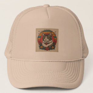 Boné bonitinho de arte design felinos amam design com