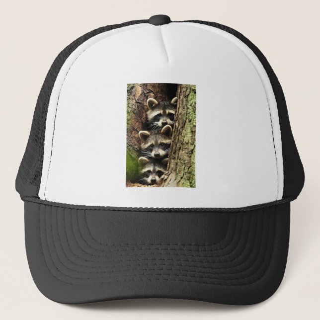 Boné bonitinho_engraçado_animais_41 Tronco de árvore de (Frente)