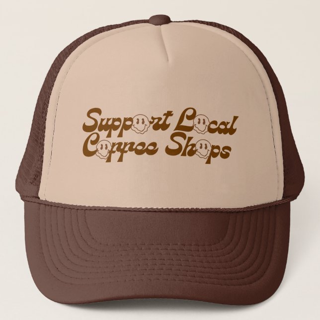 Boné Bonito chapéu de café, apoio a compradas locais de (Frente)