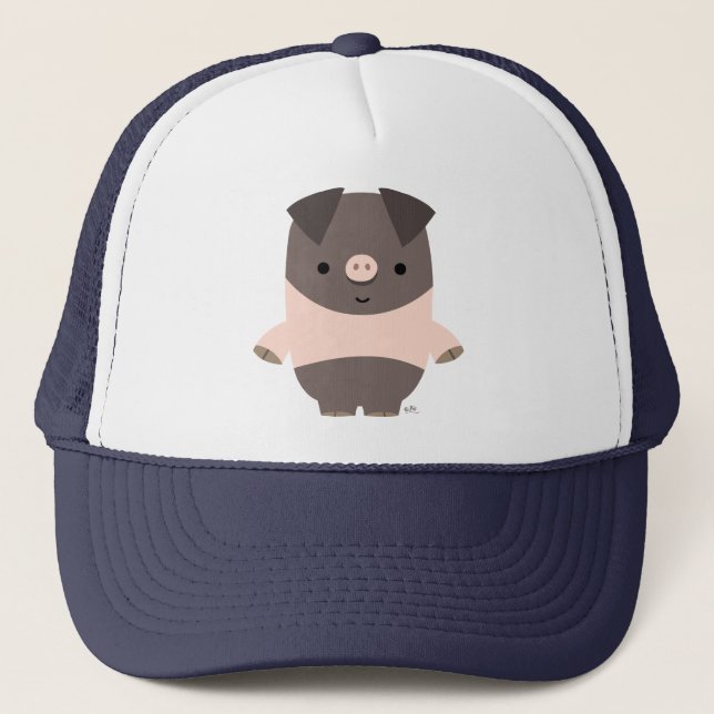 Boné Bonito e Forte Cartoon Pig Hat (Frente)