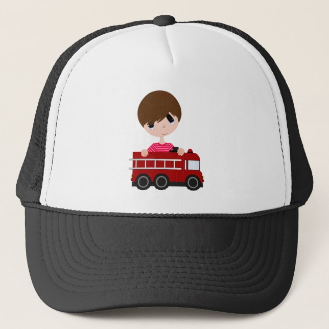 Boné Bonito, menino com carro de bombeiros (Frente)