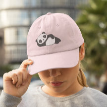 Bonito Relaxando o Chapéu de Panda