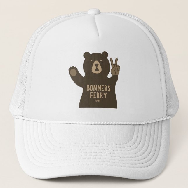Boné Bonners Ferry Idaho Paz Urso (Frente)