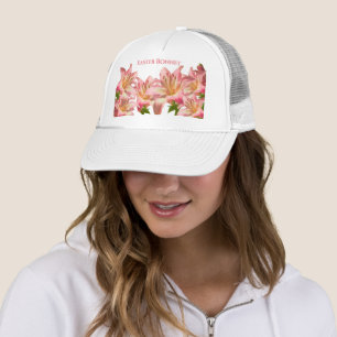 Boné Bonnet de Páscoa: Fotografia Floral Páscoa Rosa 