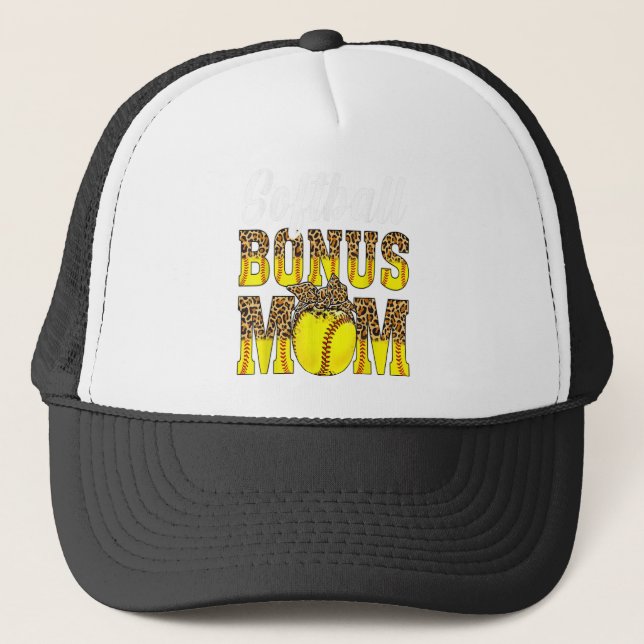 Boné Bônus de Softball Dia da Mãe Dia do Jogo Mulheres  (Frente)