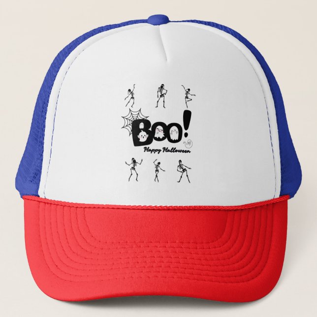 Boné Boo Boo Ghost & Skeletons Halloween spooky (Frente)