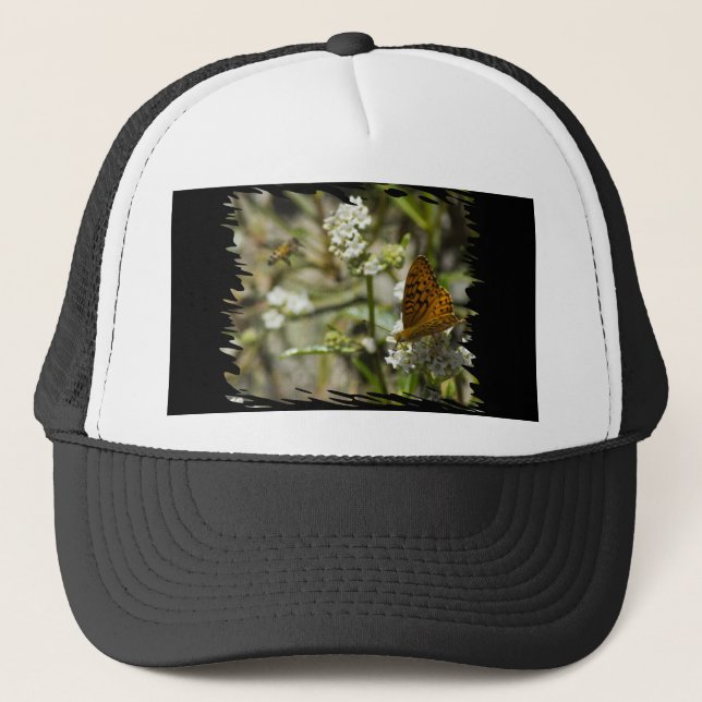 Boné Borboleta Laranja e Abelha (Frente)