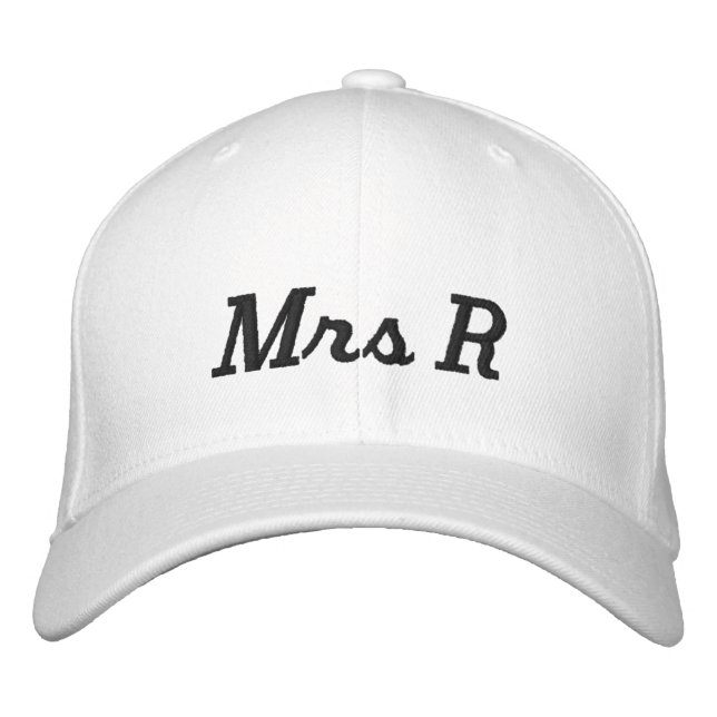 Boné Bordada Sra. Bachelorette Inicial Baseball Hat (Frente)