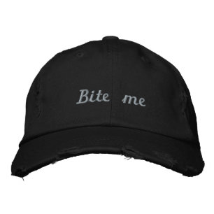 Boné Bordado A cerceta preta de Lyme_Ticked morde-me chapéu -