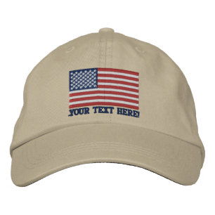 Boné Bordado American Flag USA Personalize-o! Grande Bordado