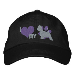 Boné Bordado Amo o meu Chapéu bordado ocidental (roxo)