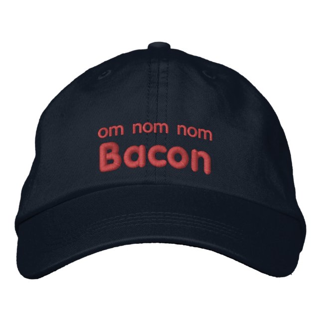 Boné Bordado Amor do BACON de OM NOM NOM (Frente)