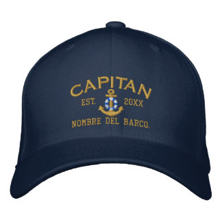 Boné Bordado Ancora SPANISH El Capitan Lifesaver com seu nome