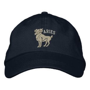 Boné Bordado Aries Sinal de Zodíaco Bordados de 21 de março a 1