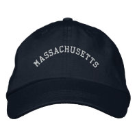 Azul Marinho bordado de Massachusetts
