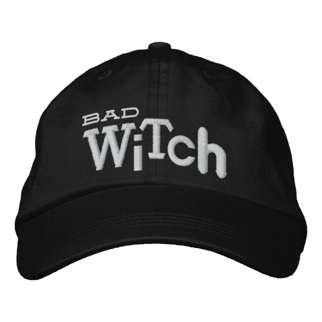 Boné Bordado BAD WITCH Eclectic Style Halloween Embroiderme Hat (Frente)