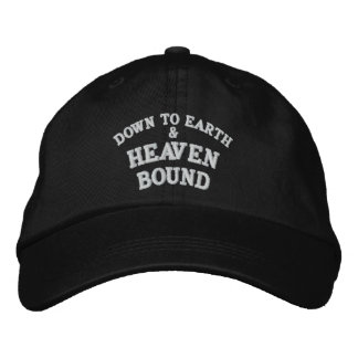 BONÉ BORDADO BAIXO PARA A TERRA, E, CÉU, LIGADO