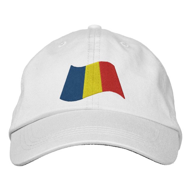Boné Bordado Bandeira da Romênia (Frente)