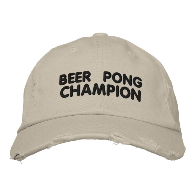 Boné Bordado Beer Pong Champion (Frente)