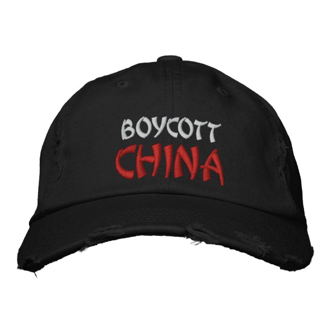Boné Bordado boicote à China (Frente)