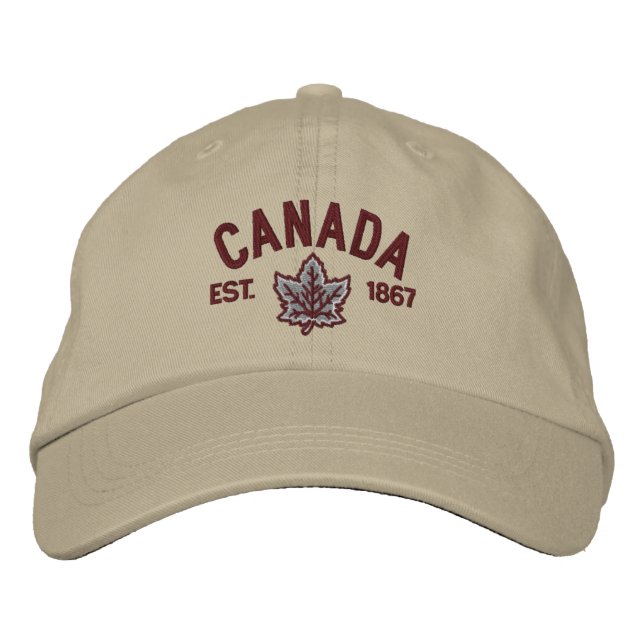 Boné Bordado Bordado canadense Canadá do aniversário (Frente)