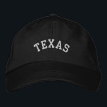 Boné Bordado Bordado do Estado do Texas<br><div class="desc">Estadual do Texas bordou o chapéu.</div>