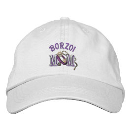 Boné Bordado Borzoi Dog MOM