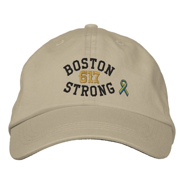 Boné Bordado Boston Strong 617 Ribbon Edition (Frente)