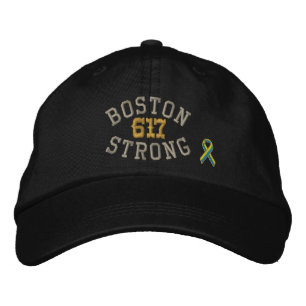 Boné Bordado Boston Strong 617 Ribbon Edition