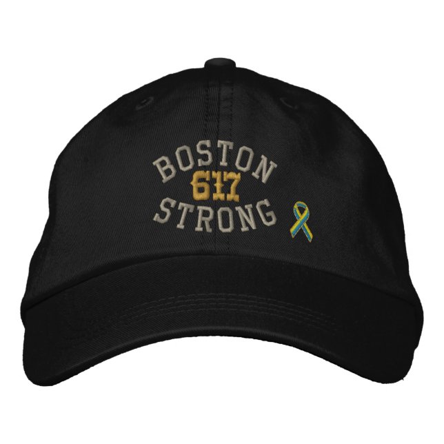 Boné Bordado Boston Strong 617 Ribbon Edition (Frente)